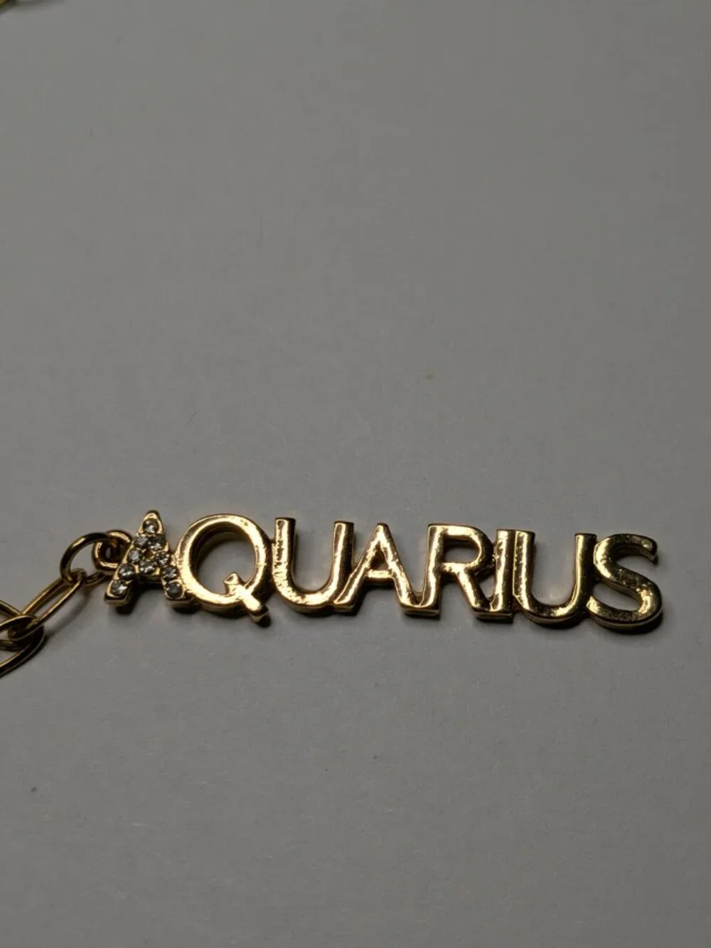 Forever 21 Gold Tone Aquarius Zodiac Necklace